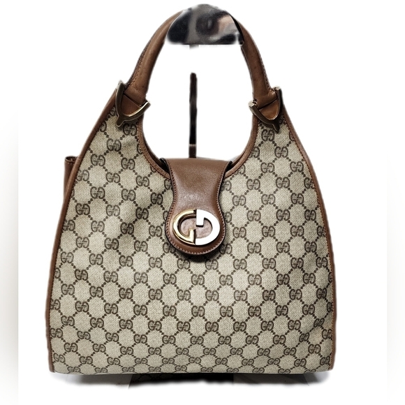 Gucci Handbags - Gucci Beige and Brown Monogram